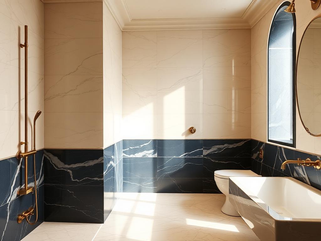 bagno con piastrelle Made in Italy
